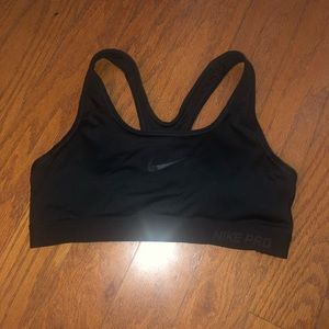 Black Nike sports bra